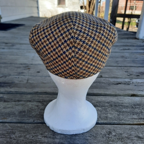 Vintage Lock & Co Hatters 100% Cashmere Gunclub Check Flat Cap Houndstooth 7 1/4 - Picture 7 of 15